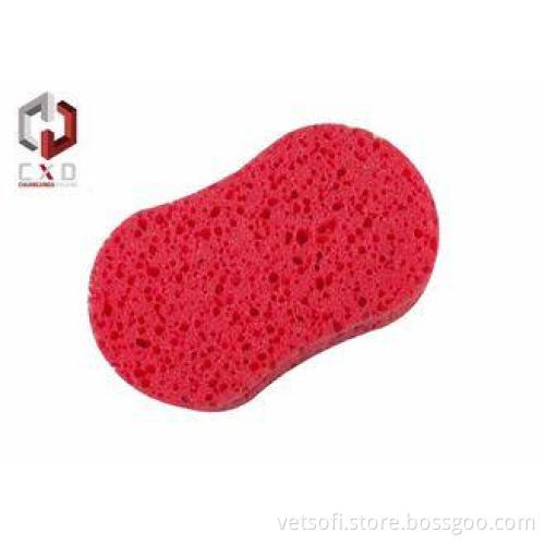 Car Washing Sponge With Big Pore , Red Microfiber Sponge Cu